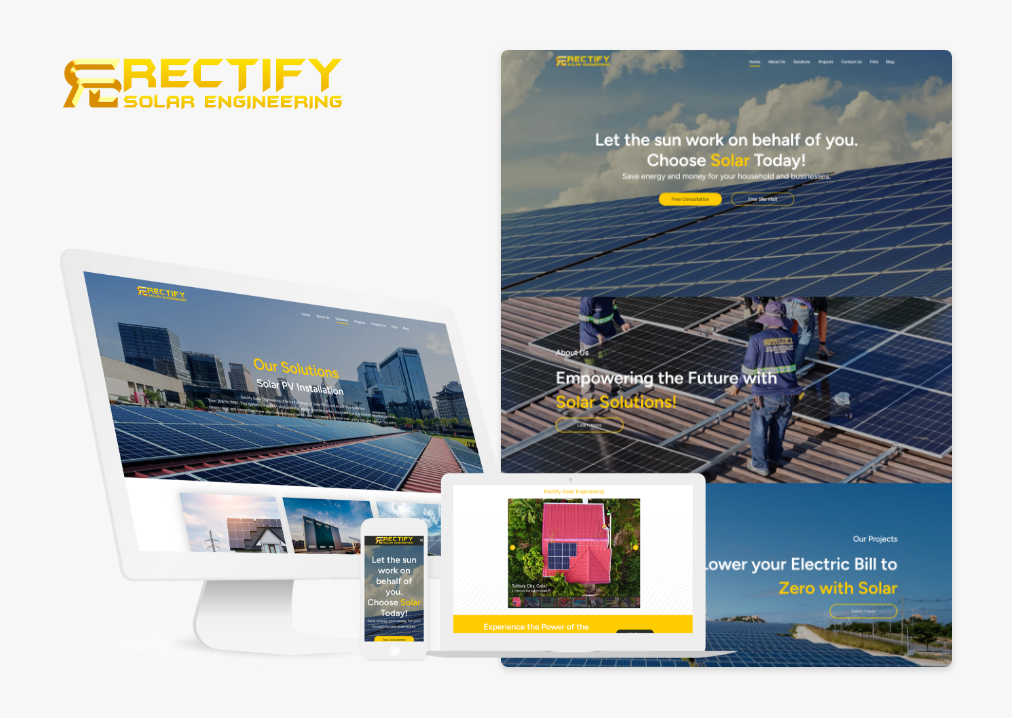 Rectify Solar Web Design & Development Philippines | Devartisan Digital